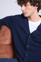Cárdigan de cuello en V Carl - Azul marino - Hombre