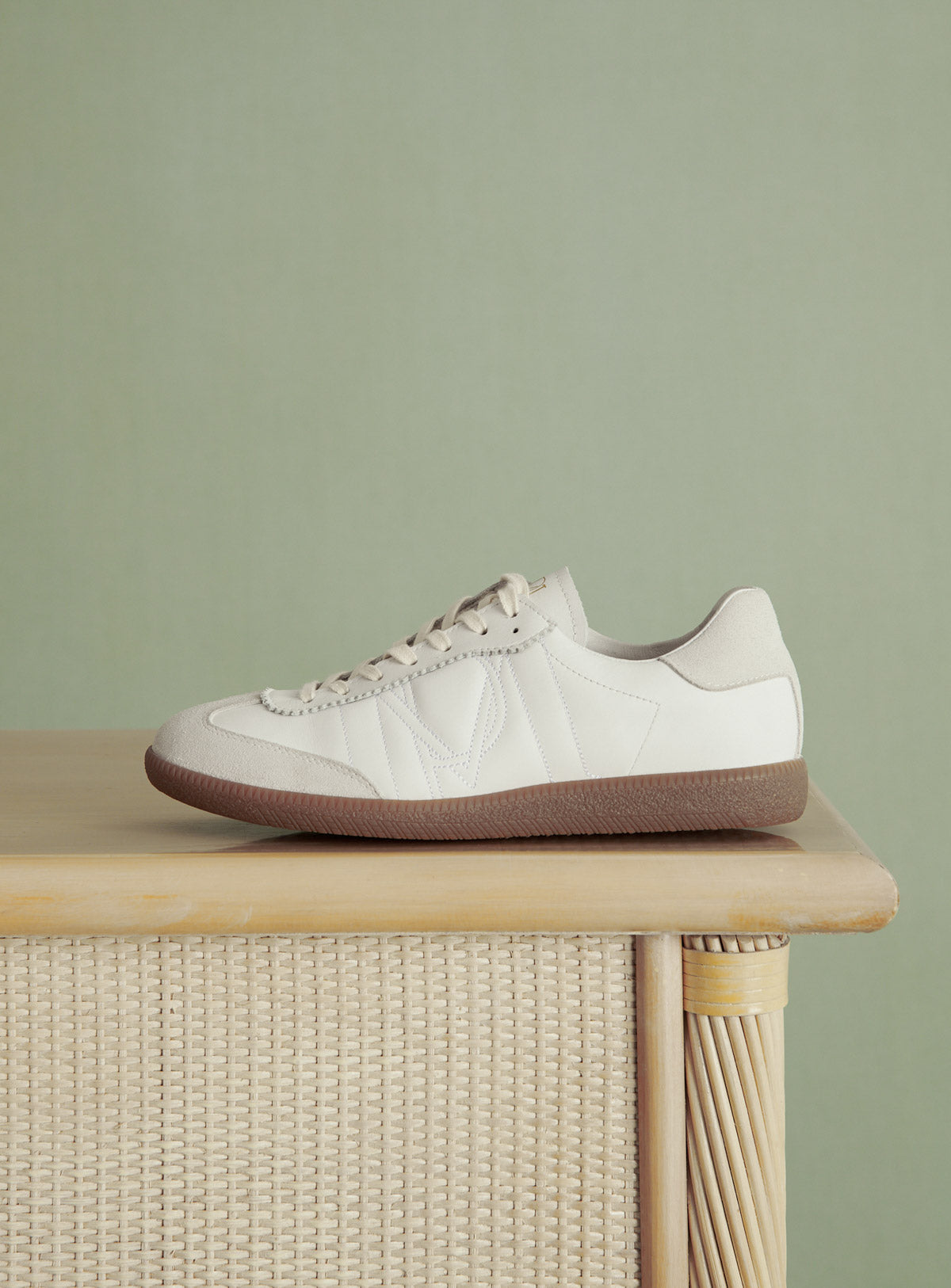 BASKET CUIR BLANC CARMEN PETITE MENDIGOTE