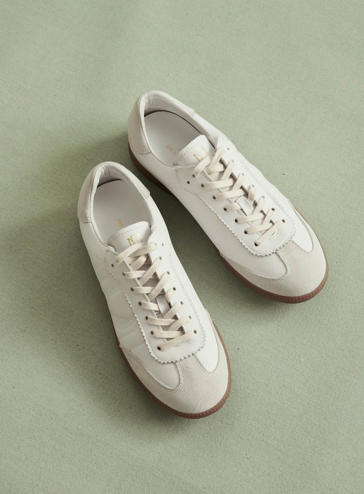 BASKET CUIR BLANC CARMEN PETITE MENDIGOTE