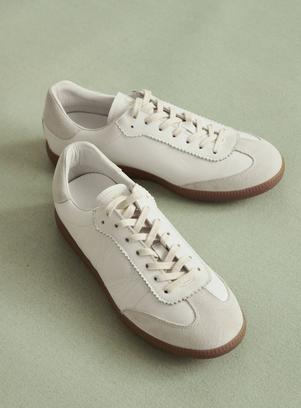 BASKET CUIR BLANC CARMEN PETITE MENDIGOTE