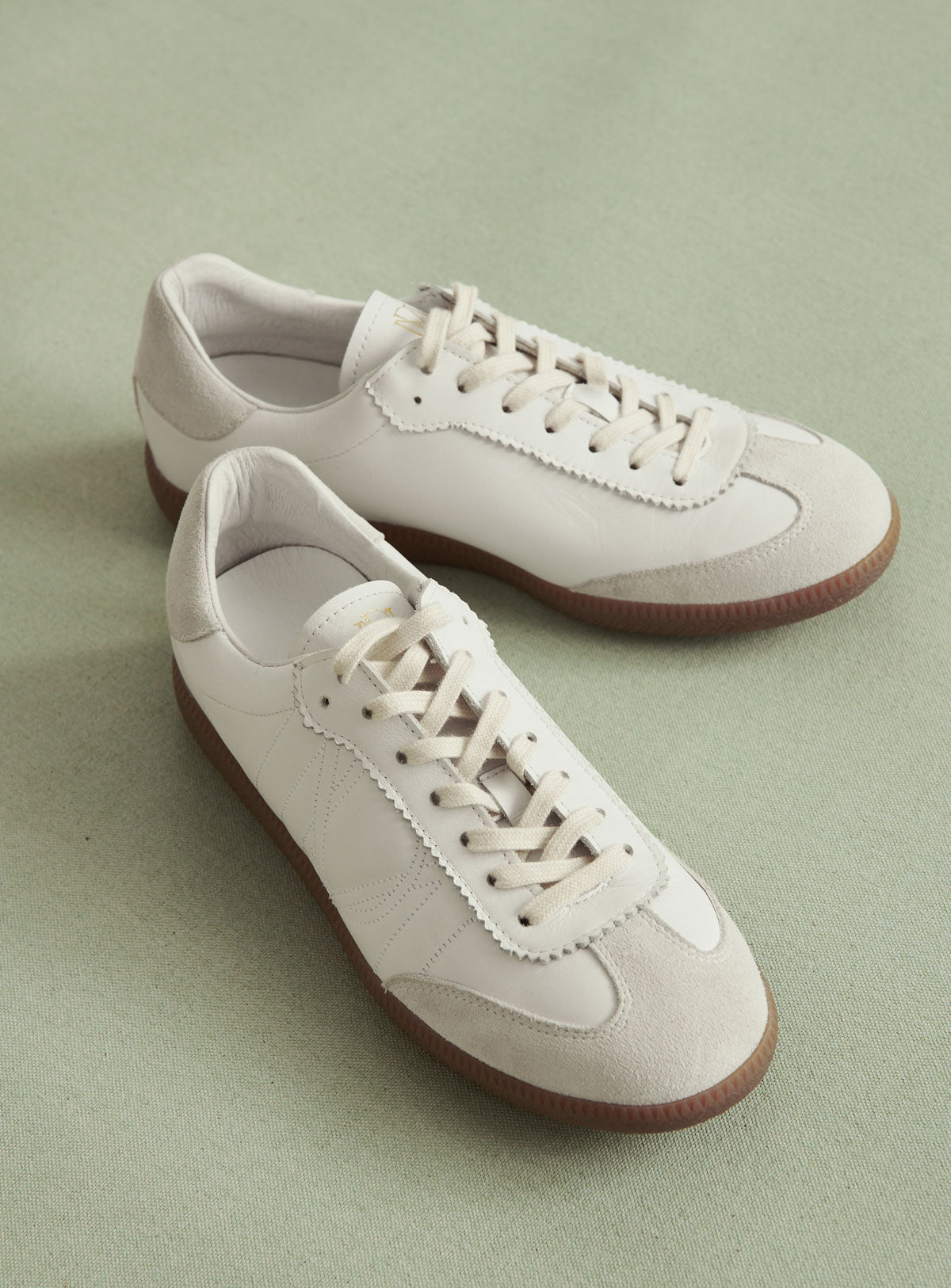 BASKET CUIR BLANC CARMEN PETITE MENDIGOTE