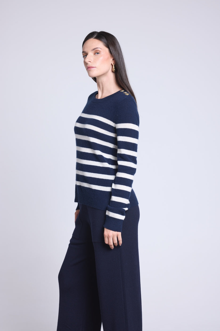 Jersey Marinero Carole - Azul Marino y Blanco - Mujer