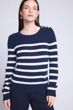 Jersey Marinero Carole - Azul Marino y Blanco - Mujer
