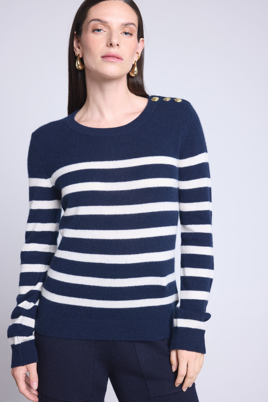 Jersey Marinero Carole - Azul Marino y Blanco - Mujer