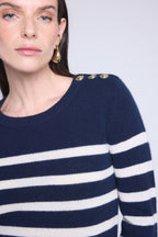 Jersey Marinero Carole - Azul Marino y Blanco - Mujer