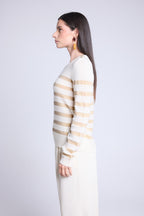 Jersey marinero Carole - Blanco dorado - Mujer