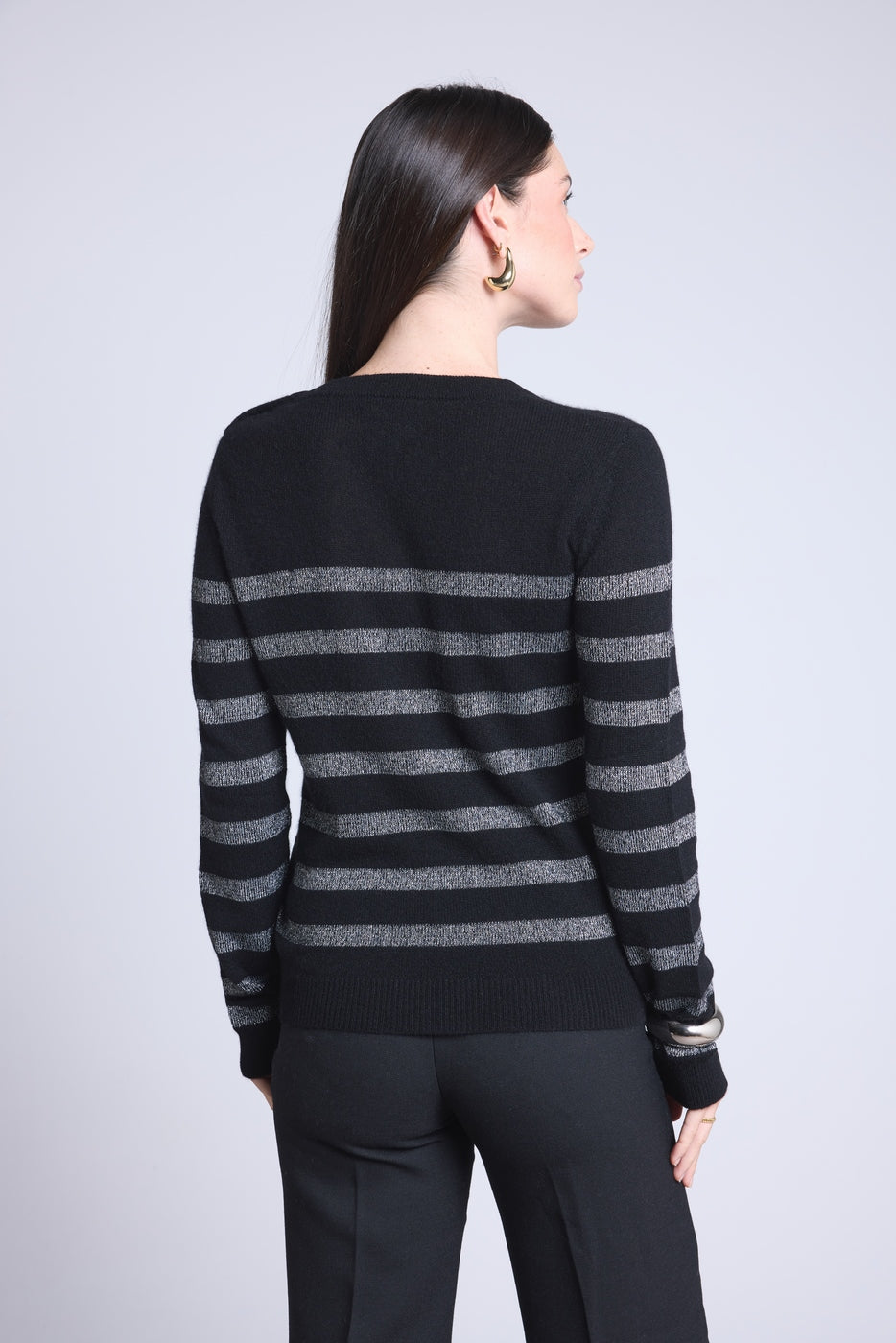 Jersey Marinero Carole - Negro Plateado - Mujer