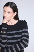 Jersey Marinero Carole - Negro Plateado - Mujer