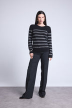 Jersey Marinero Carole - Negro Plateado - Mujer