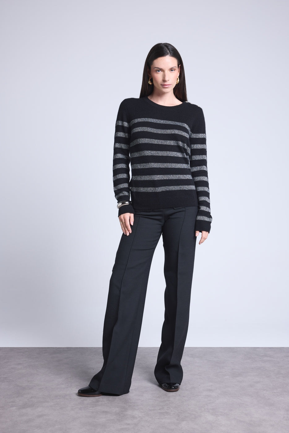 Jersey Marinero Carole - Negro Plateado - Mujer