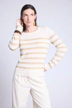 Jersey marinero Carole - Blanco dorado - Mujer