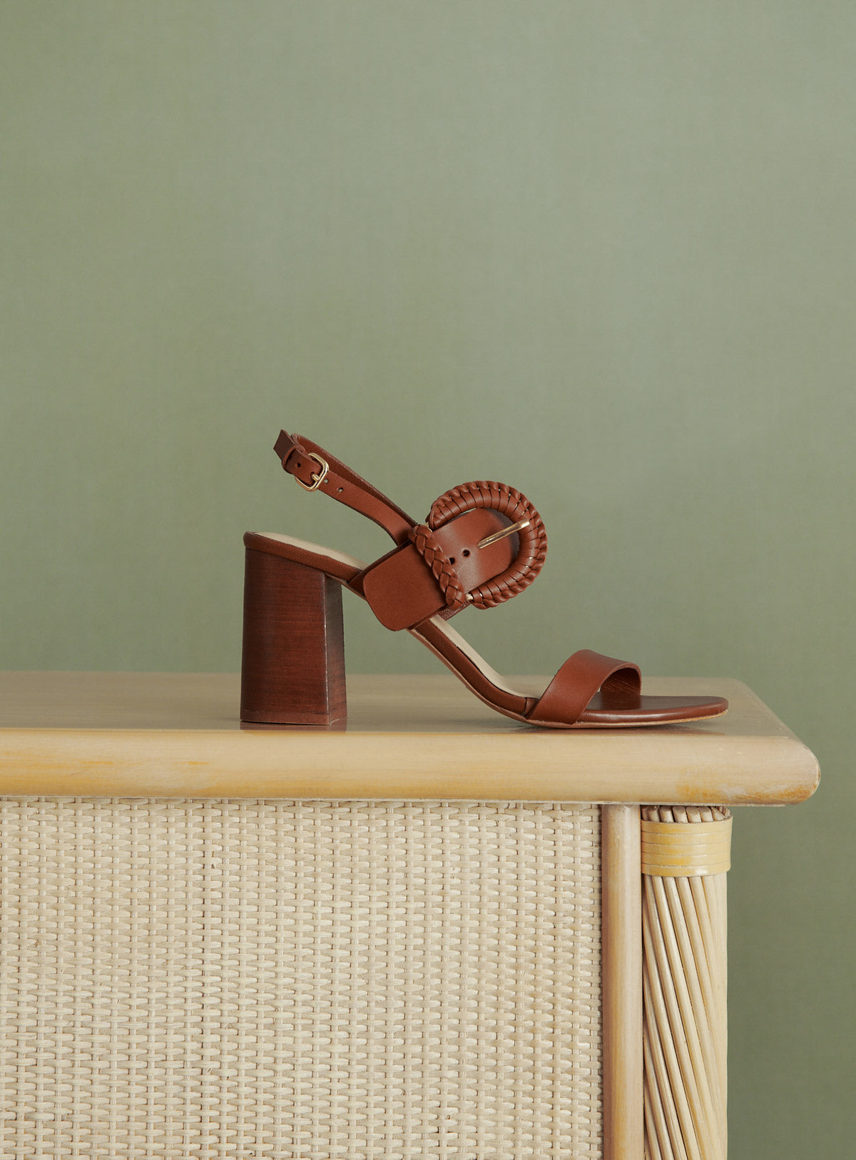 SANDALES A TALONS MARRONS BOIS CARRIE PETITE MENDIGOTE