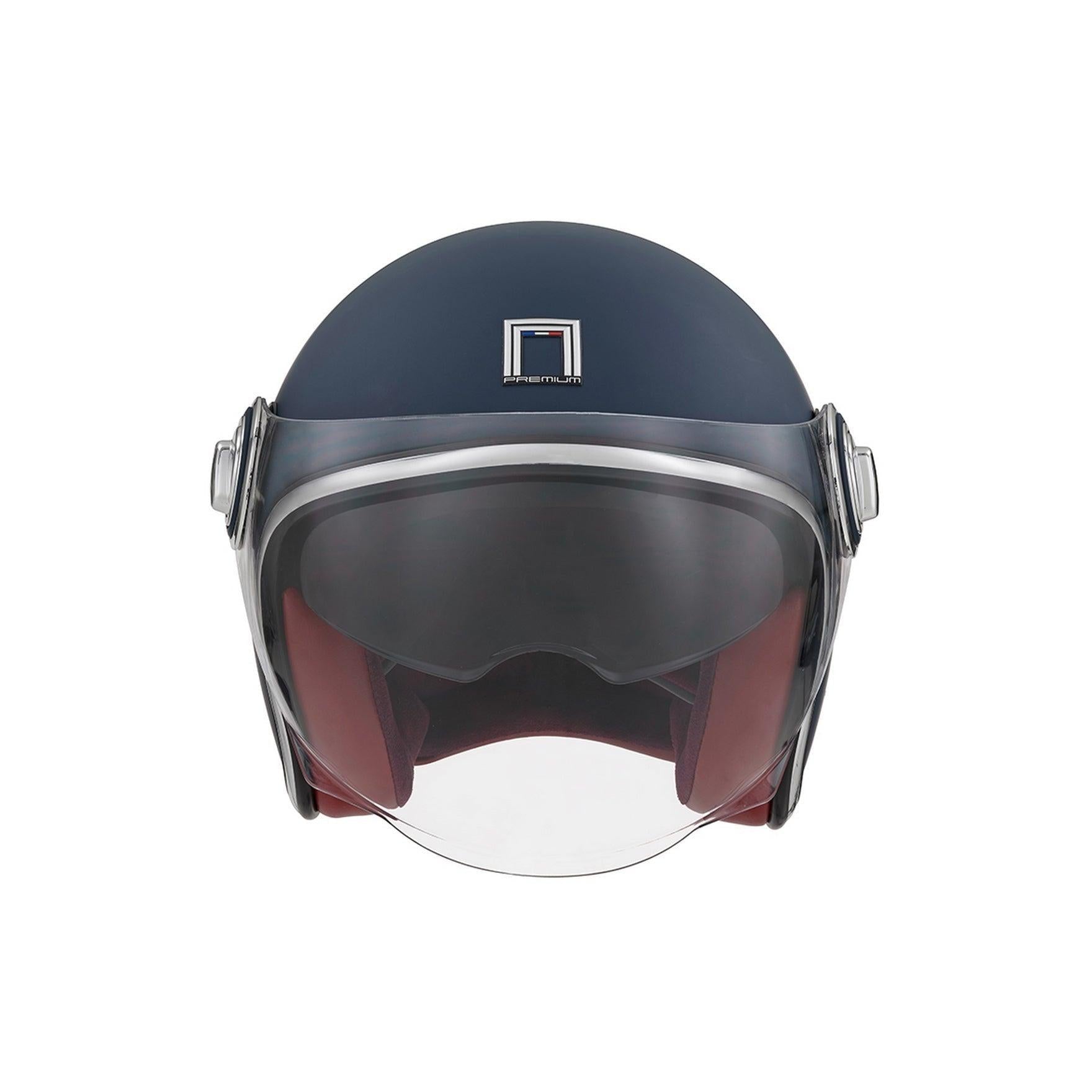 Premium Jet Heritage Helmet - Matte Blue