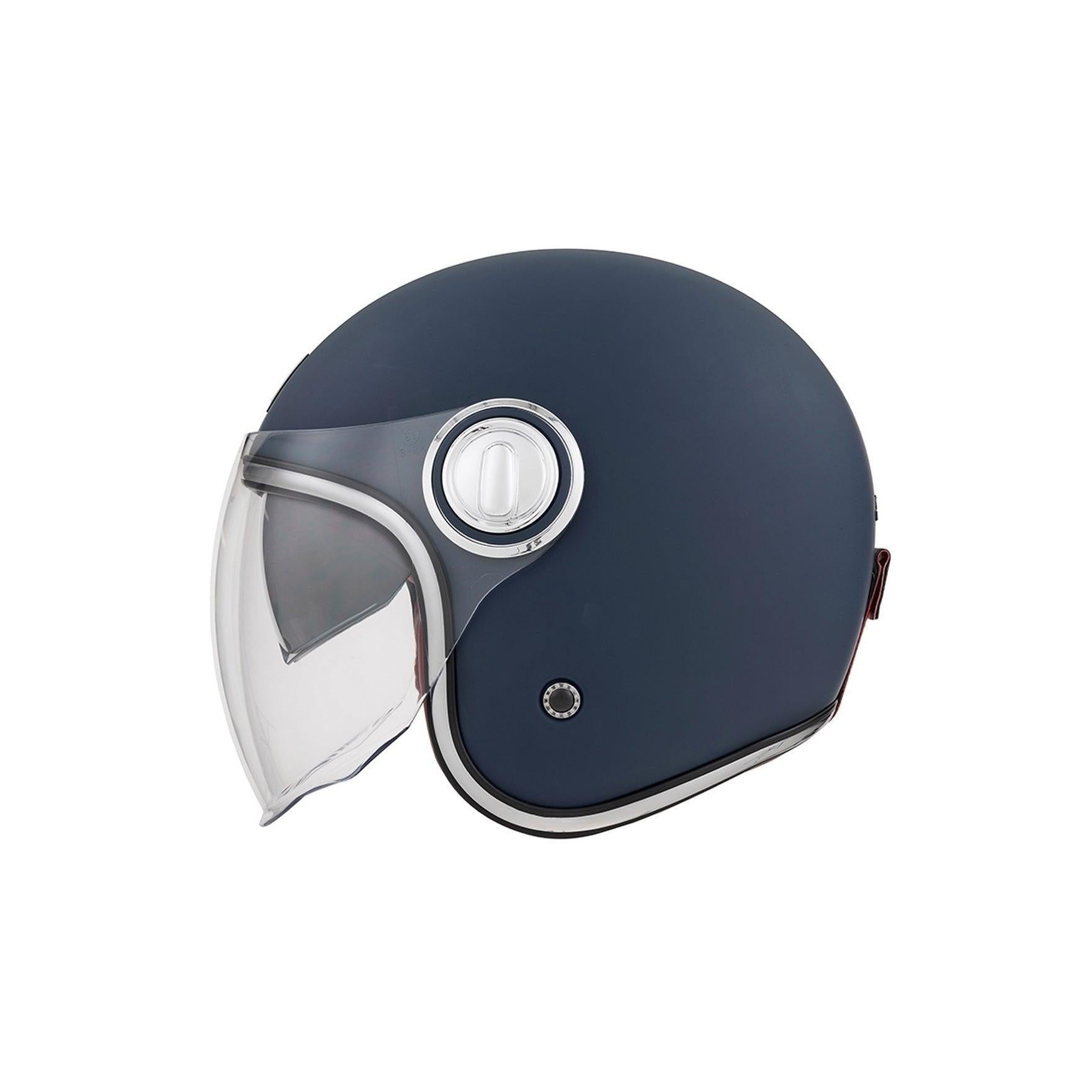Premium Jet Heritage Helmet - Matte Blue