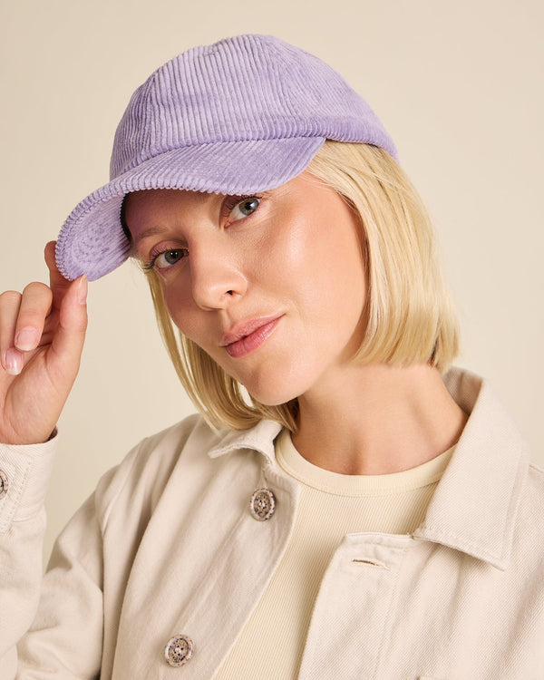 Cappellino Velluto a Coste Lilla