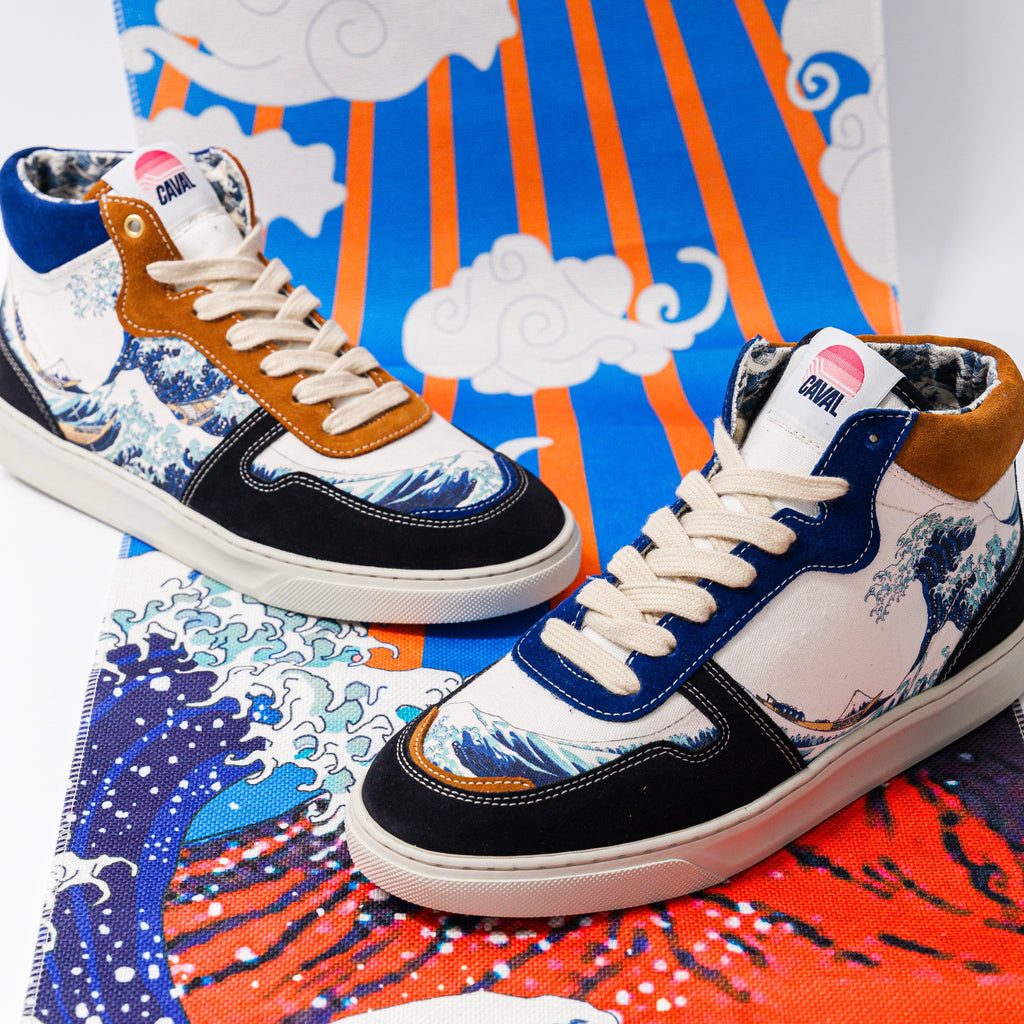 CAVAL x La Grande Vague de Kanagawa Trainers
