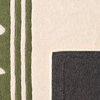 White cedar – Wavy wool rug – green White cedar
