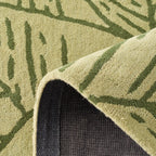 White cedar – Foliage pattern wool rug - green White cedar