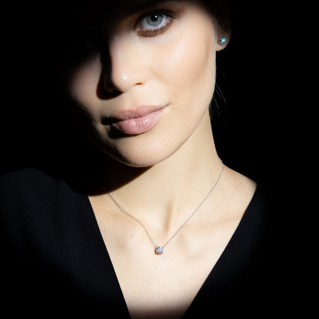 Collar "Collar Imperial 1" D1Ct/1 - Oro blanco 750/1000