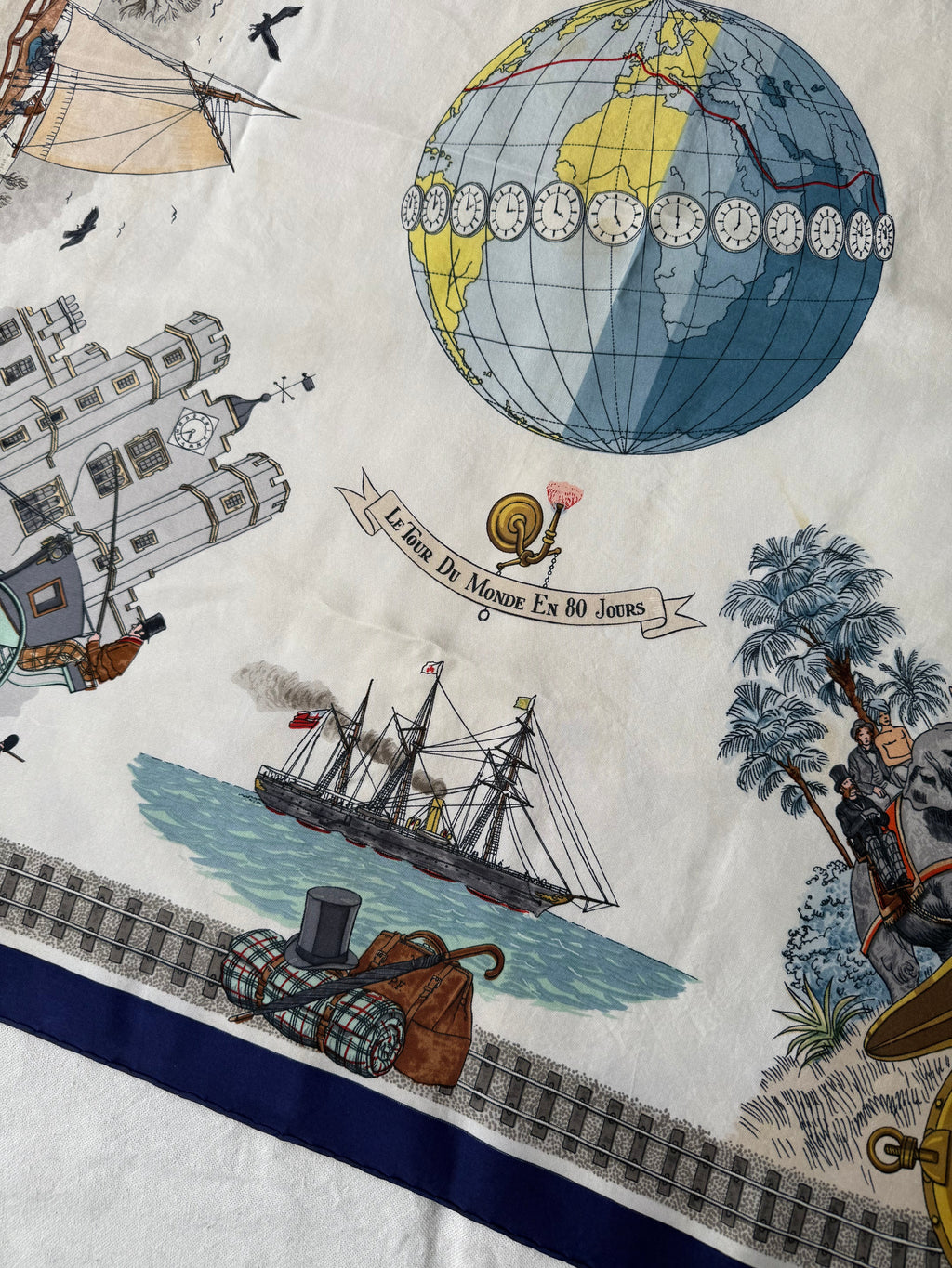 Pañuelo Hermès – Modelo Le Tour Du Monde En 80 Jours
