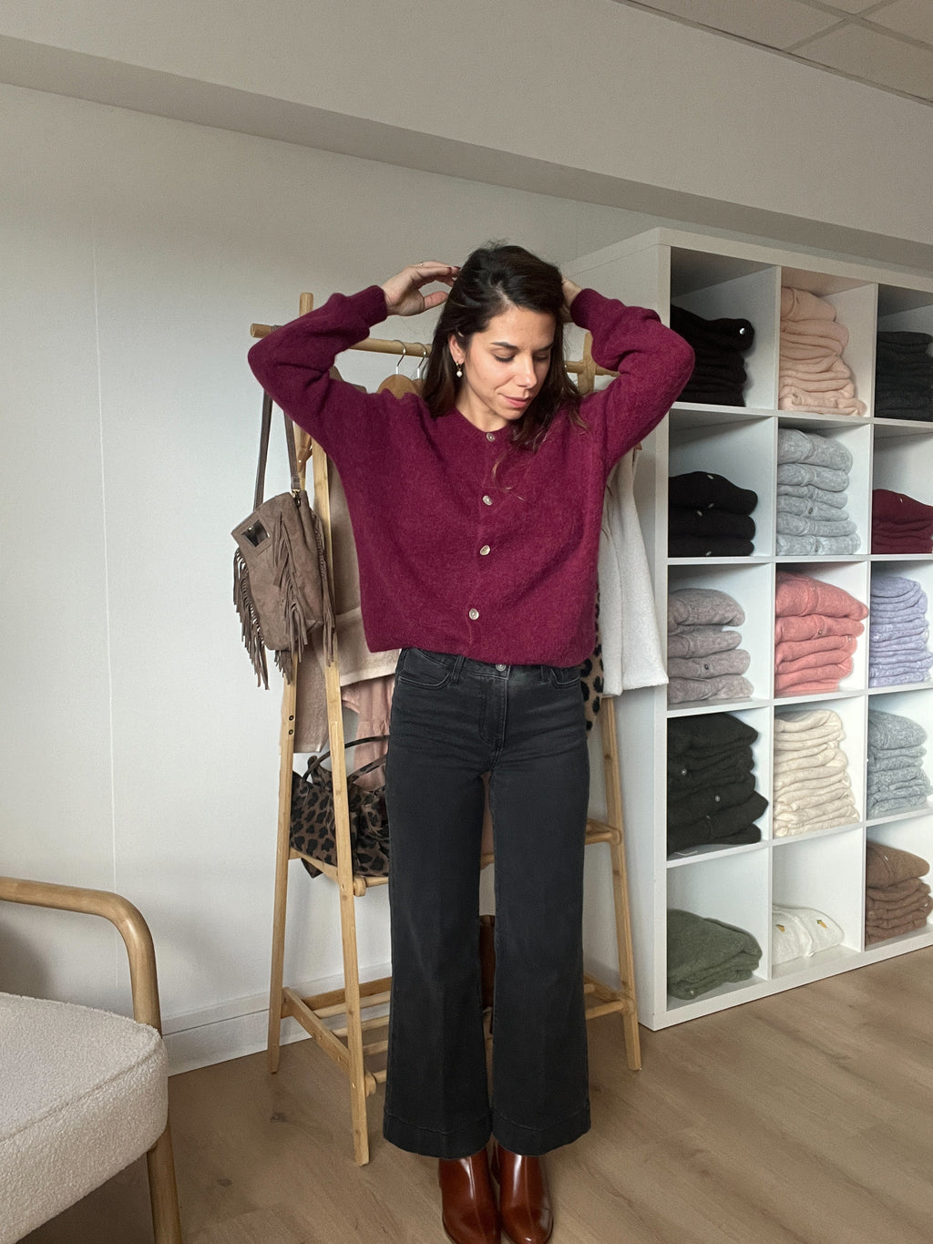 Léonie Wool Knit Burgundy