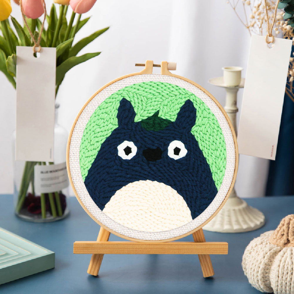 Punch Needle Chinchilla Head
