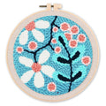 Punch Needle Explosion De Fleurs Blanches