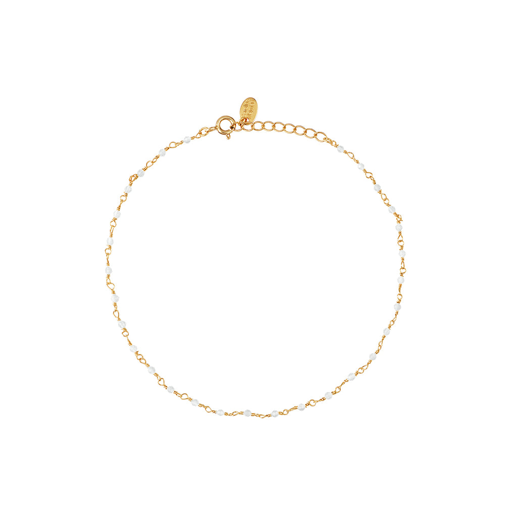 Chaine De Cheville Roxane Calcédoine Bleue