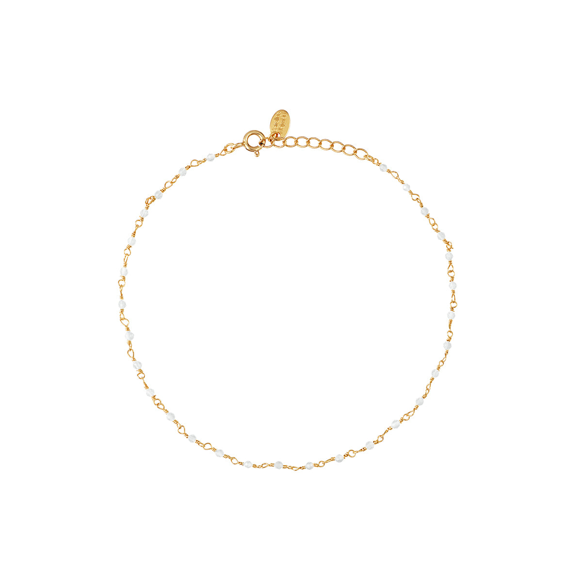 Chaine De Cheville Roxane Calcédoine Bleue