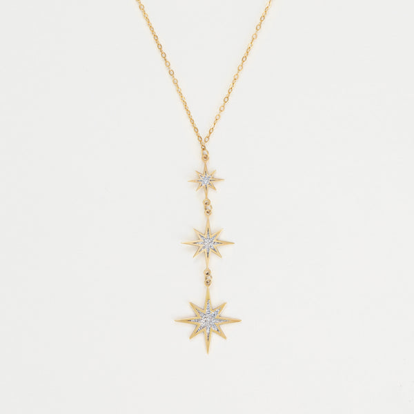 Mon Étoile Necklace - Yellow Gold & Zirconium