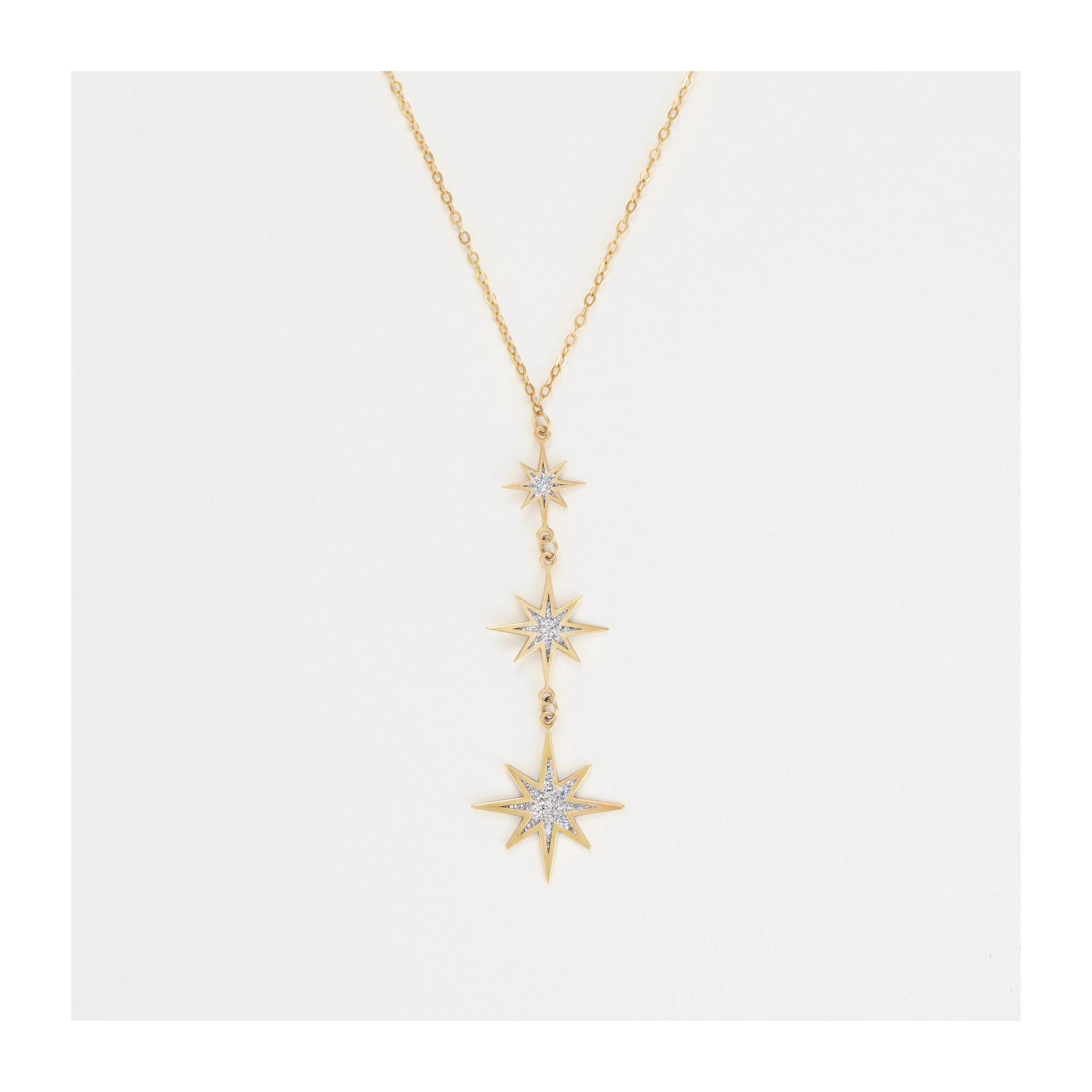 Collar “My Star” Oro amarillo 375/1000 y circonitas