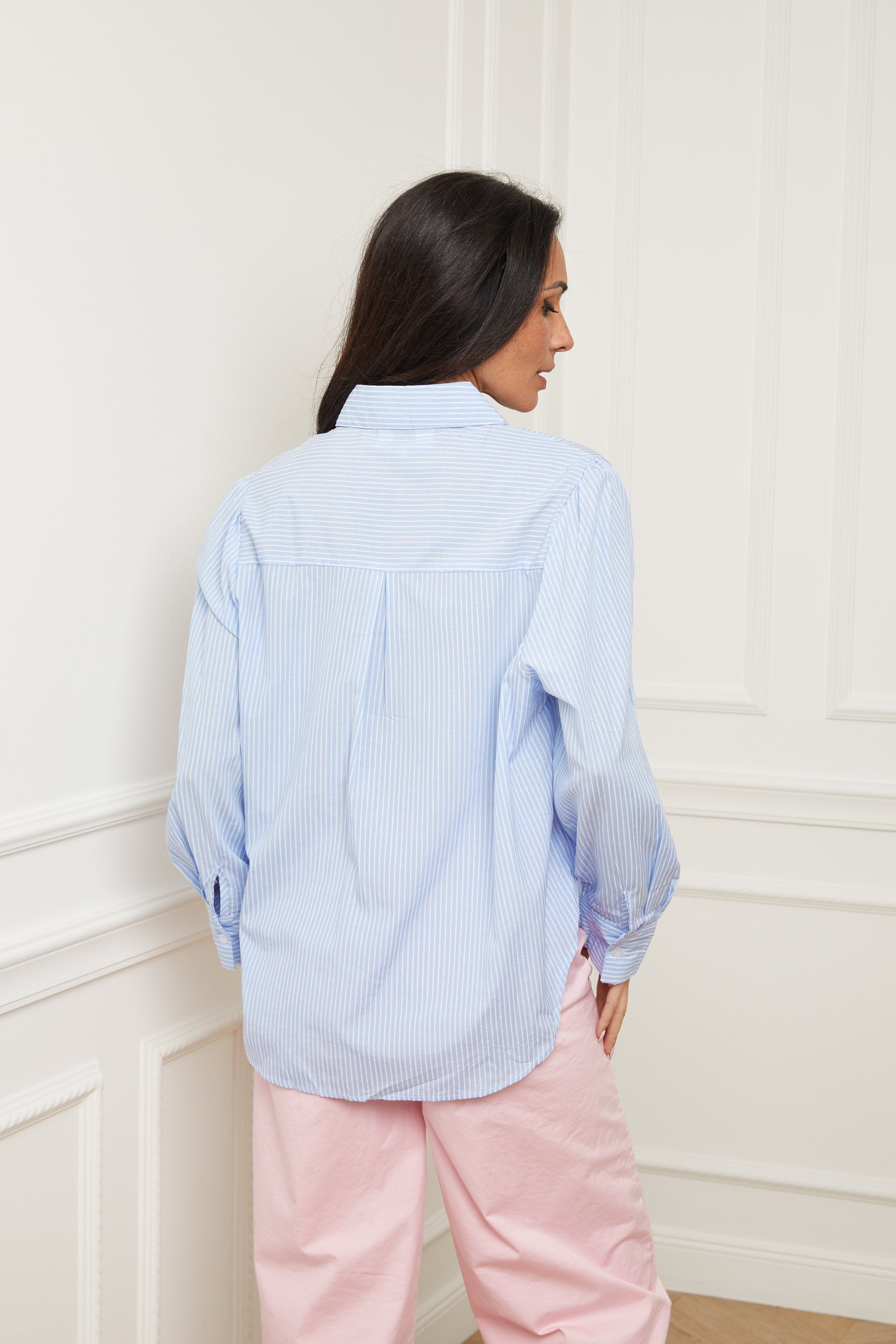 Camisa con borlas - Azul