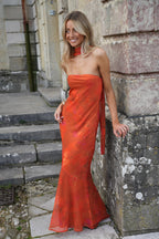 Robe Bustier Mia - Orange Foncé