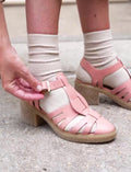 Sandales À Talon Céleste - Rose - Femme