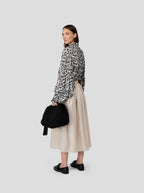 Spódnica Orso In Black-Dotted Sand Technical Fabric