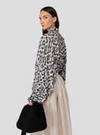 Spódnica Orso In Black-Dotted Sand Technical Fabric