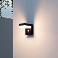 Cenova - Decorative Solar Wall Light - Steel - Black