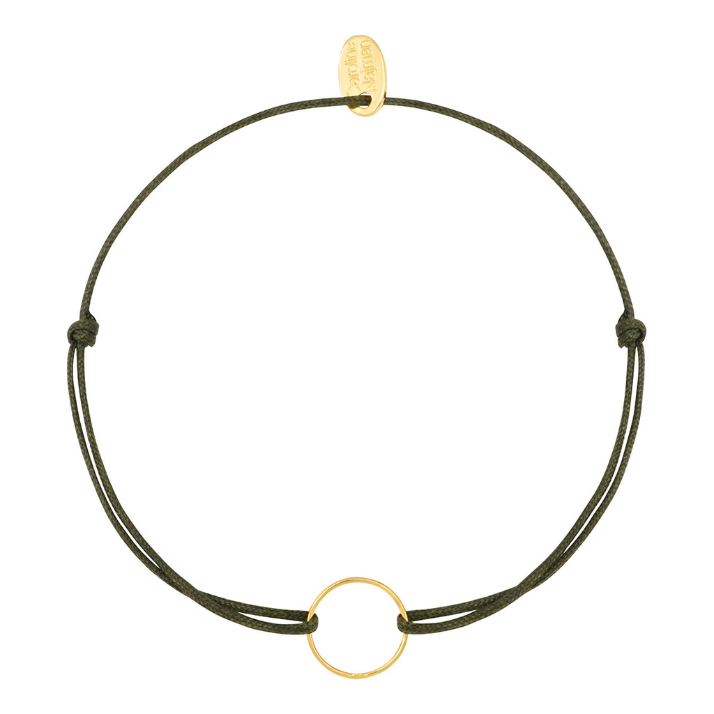 Bracelet Cordon Cercle Kaki