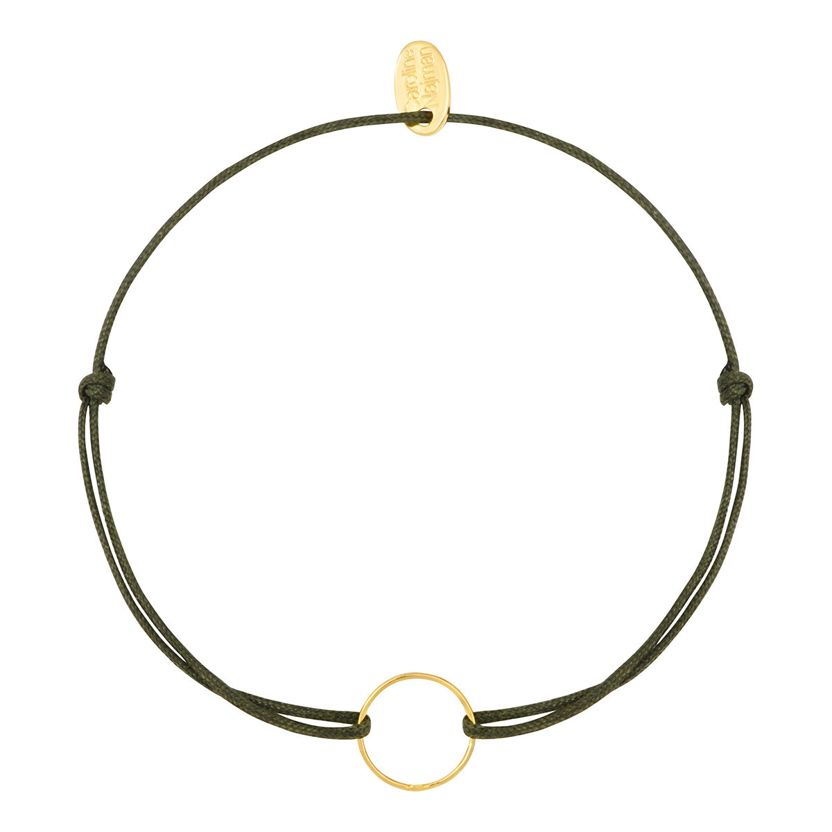 Bracelet Cordon Cercle Kaki