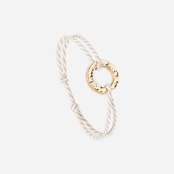 Bracelet Gravie - Beige & Blanc