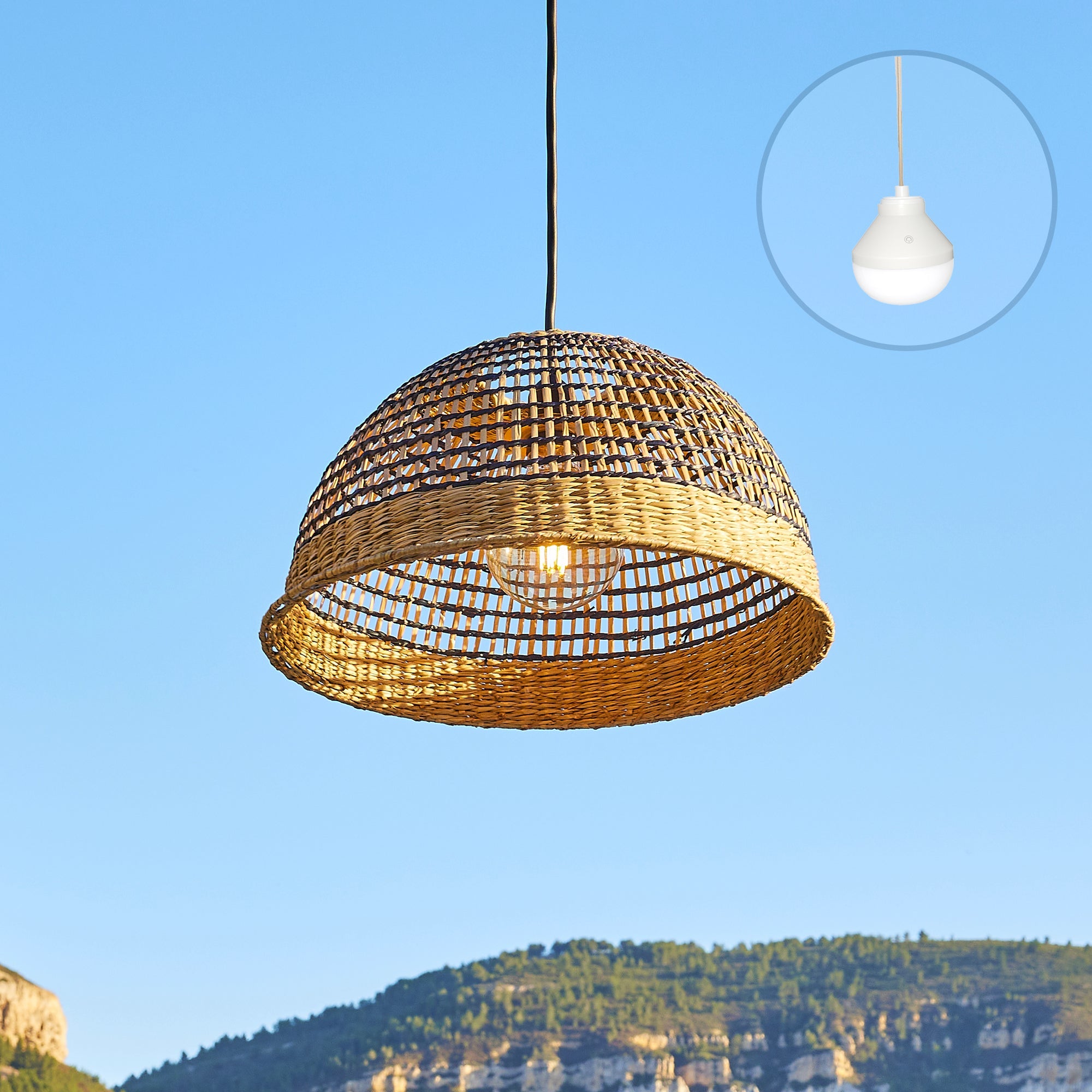 Cesare - Suspension Sans Fil - Herbe Marine - Beige