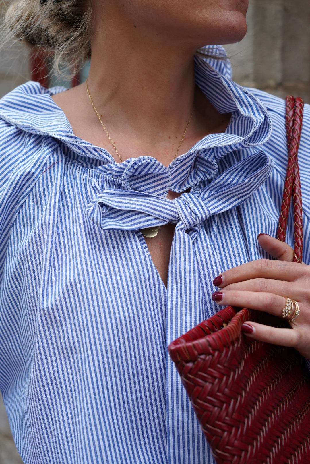 Blouse Madeleine Rayure Marine/Blanc