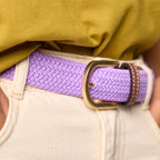Cintura Intrecciata Elastica Tinta Unita Donna - Viola