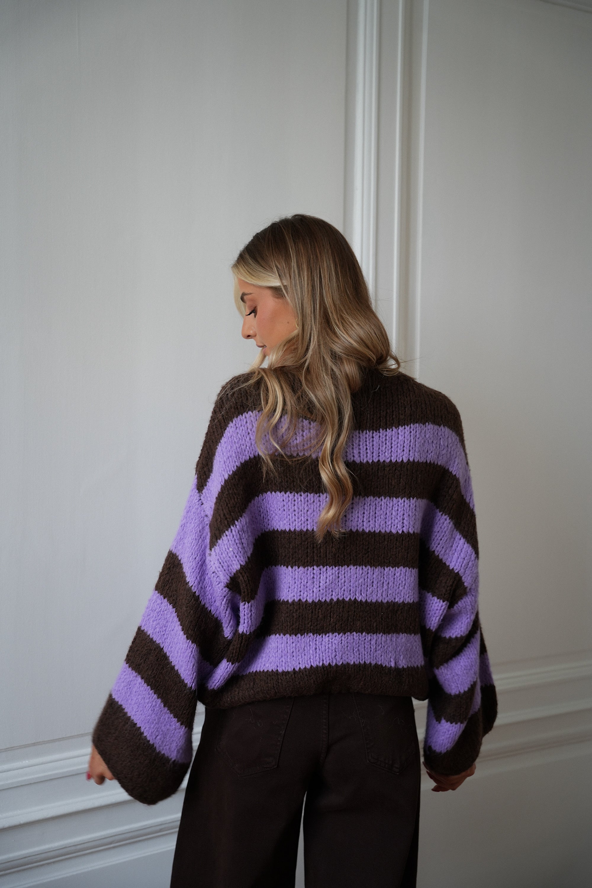 Gilet Rayé Vicky - Violet