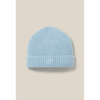 Gorro de canalé de cachemira con bordado CP