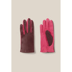 Claudie Pierlot - Gants Bicolores Cuir Logo Embossé