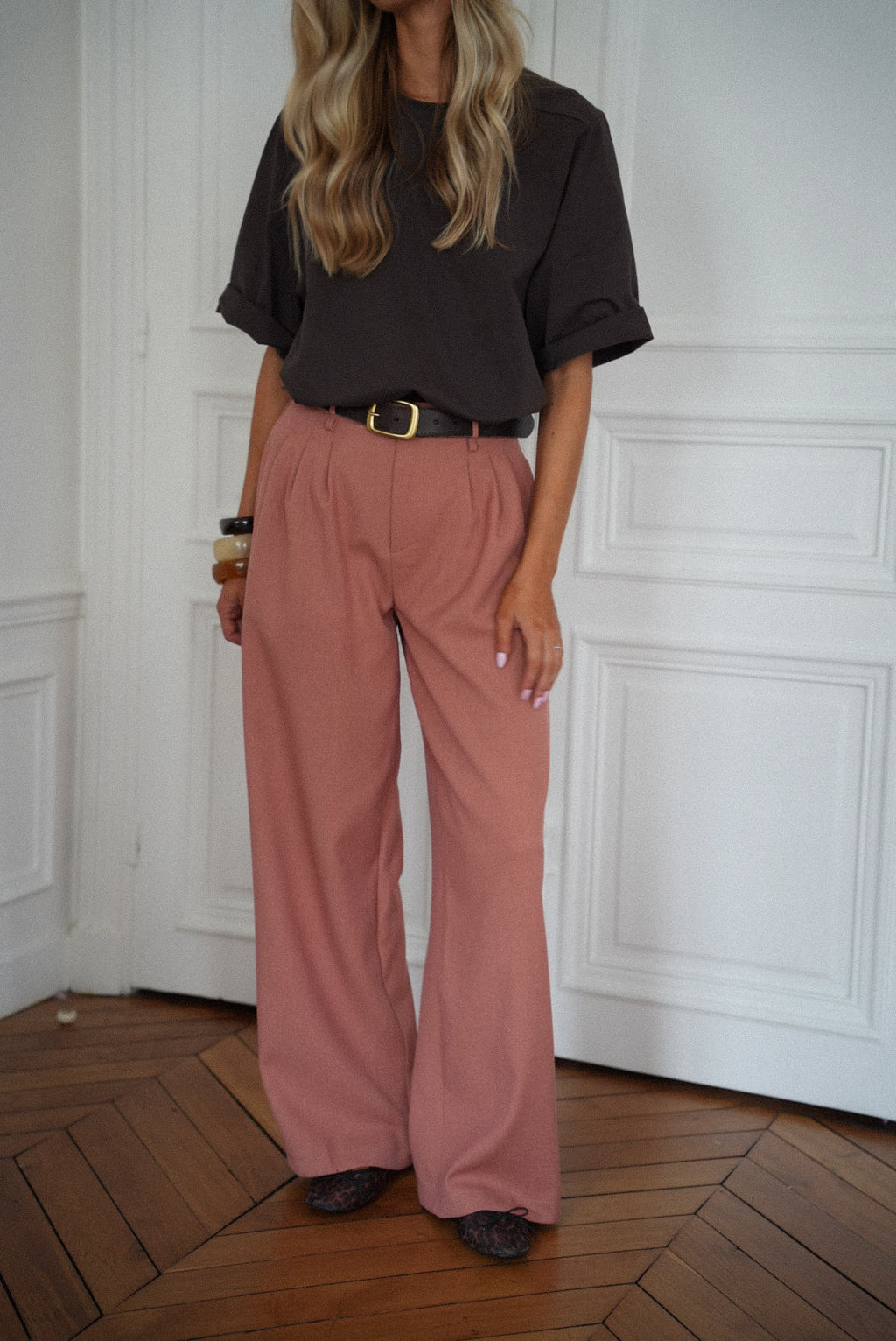 Pantalon Droit Achille - Saumon