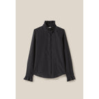 Camisa Fluida con Cuello Volante y Rayas