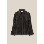 Blusa Plisada Fluida Plateada