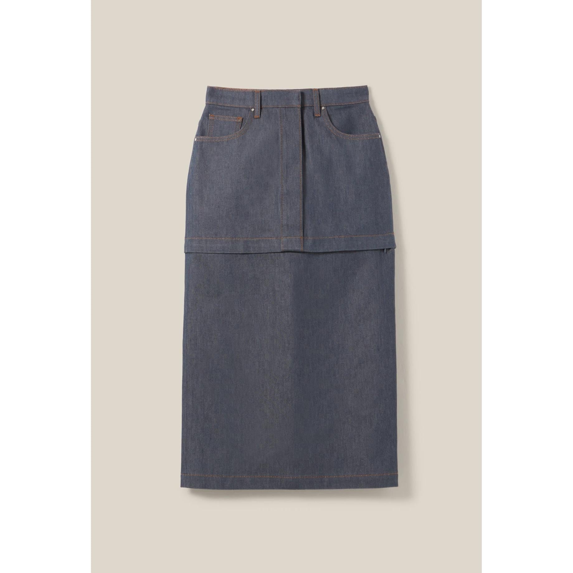 Falda vaquera modular con cremallera